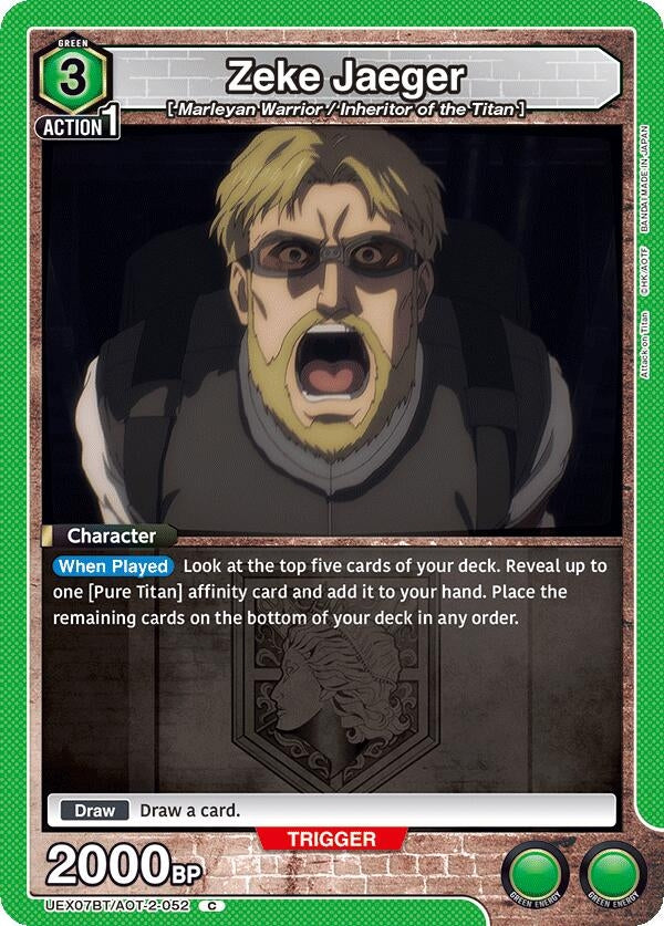 Image for Zeke Jaeger (052) (UEX07BT/AOT-2-052) (UEX07BT) - Union Arena