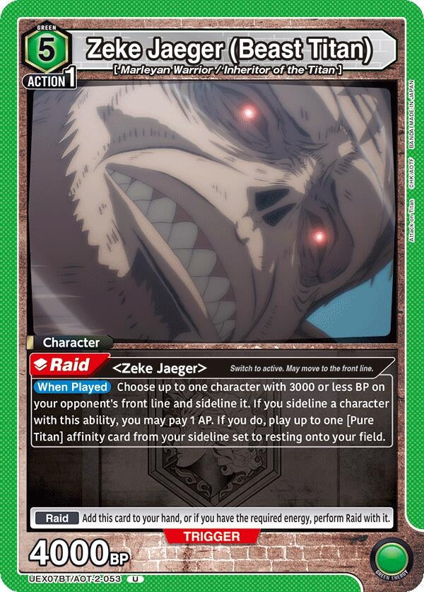 Image for Zeke Jaeger (Beast Titan) (053) (UEX07BT/AOT-2-053) (UEX07BT) - Union Arena
