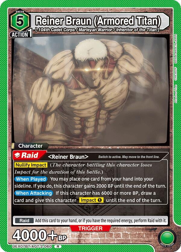 Image for Reiner Braun (Armored Titan) (060) (UEX07BT/AOT-2-060) (UEX07BT) - Union Arena