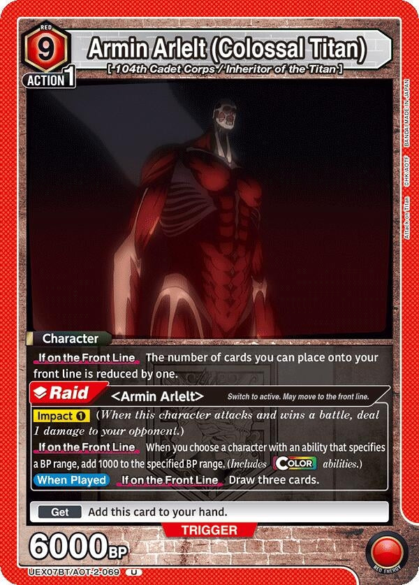 Image for Armin Arlelt (Colossal Titan) (069) (UEX07BT/AOT-2-069) (UEX07BT) - Union Arena