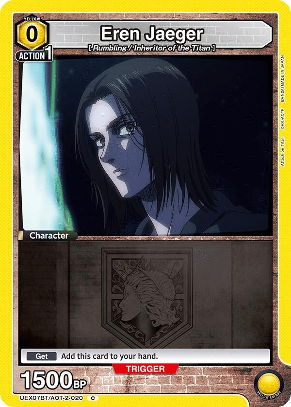 Image for Eren Jaeger (020) (Box Topper Foil) (UEX07BT/AOT-2-020) (UEX07BT) - Union Arena