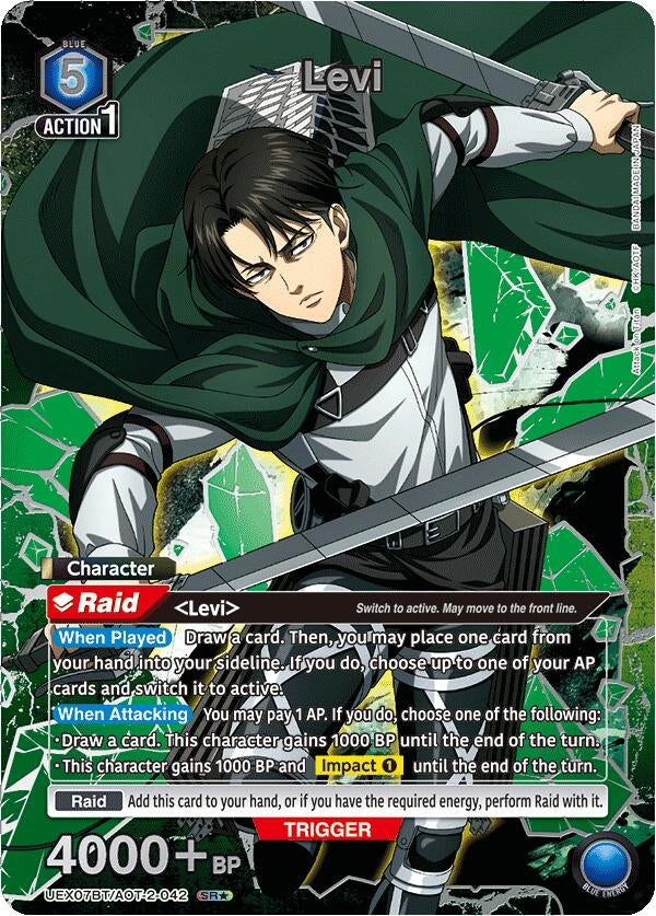 Image for Levi (042) (Box Topper Silver Foil) (UEX07BT/AOT-2-042) (UEX07BT) - Union Arena