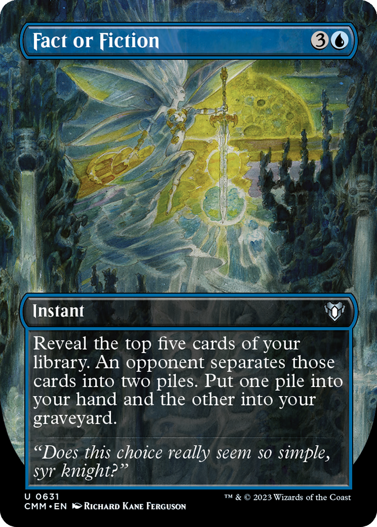 Réalité ou fiction (illustration alternative sans bordure) [Commander Masters]
