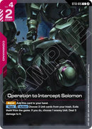 Image for Operation to Intercept Solomon (ST13-015) (ST13) - Gundam Card Game