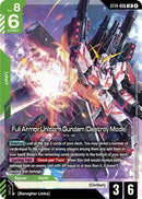 Image for Full Armor Unicorn Gundam (Destroy Mode) (ST14-006) (ST14) - Gundam Card Game