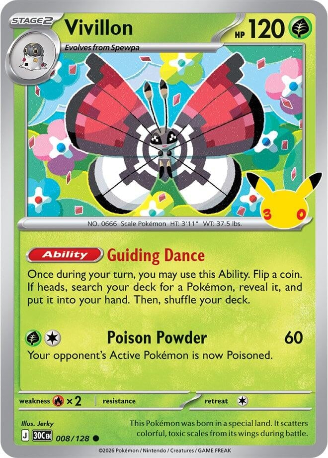 Image for Vivillon (008/128) (30C) - Pokemon