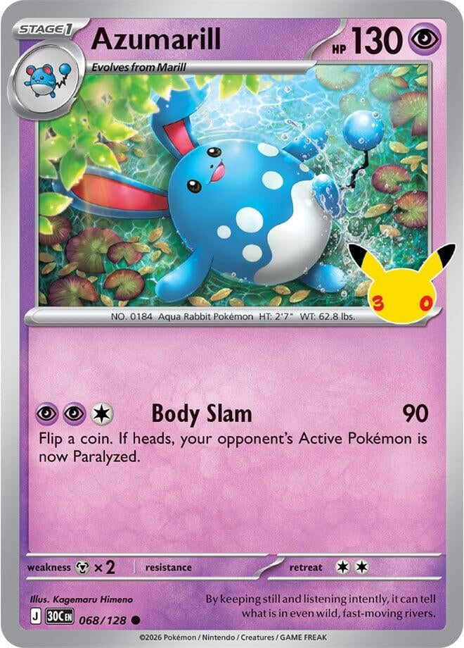 Image for Azumarill (068/128) (30C) - Pokemon