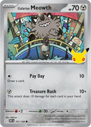 Image for Galarian Meowth (101/128) (30C) - Pokemon