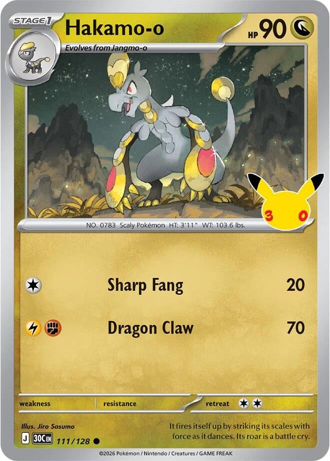 Image for Hakamo-o (111/128) (30C) - Pokemon