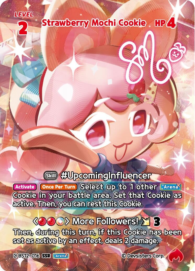 Image for Strawberry Mochi Cookie (SSR) (BS12-016) (BS12) - CookieRun: Braverse TCG