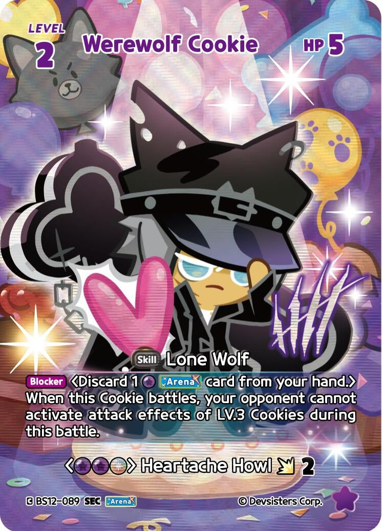 Image for Werewolf Cookie (SEC) (BS12-089) (BS12) - CookieRun: Braverse TCG