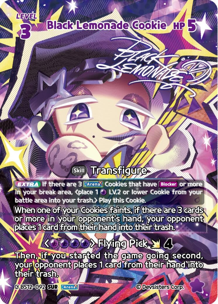 Image for Black Lemonade Cookie (SUR) (BS12-092) (BS12) - CookieRun: Braverse TCG