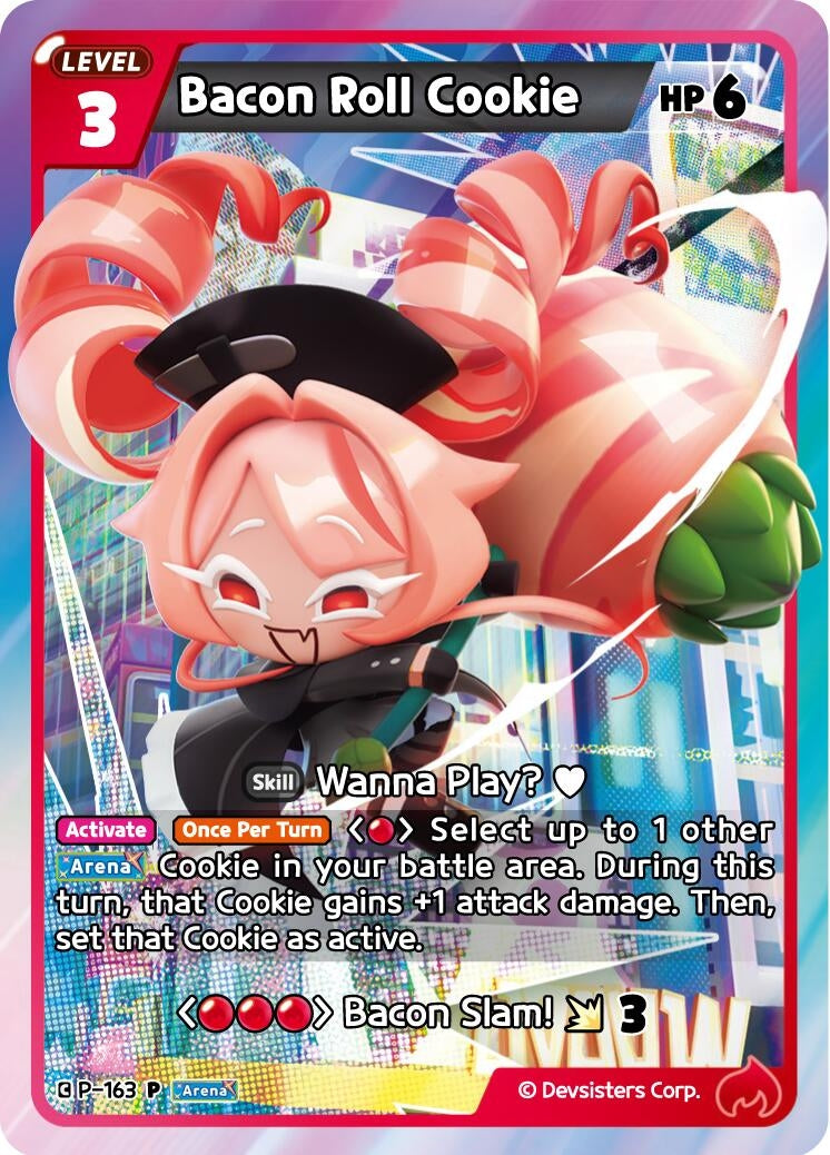 Image for Bacon Roll Cookie (P-163) (P) - CookieRun: Braverse TCG