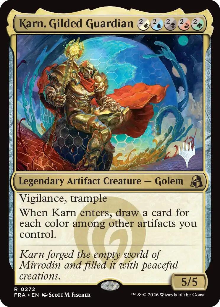 Image for Karn, Gilded Guardian (272) (PPFRA) - Magic: The Gathering