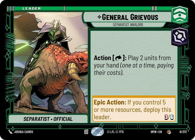 Image for General Grievous - Separatist Warlord (8/272) (HMW) - Star Wars: Unlimited