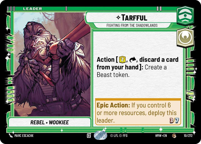 Image for Tarfful - Fighting from the Shadowlands (10/272) (HMW) - Star Wars: Unlimited