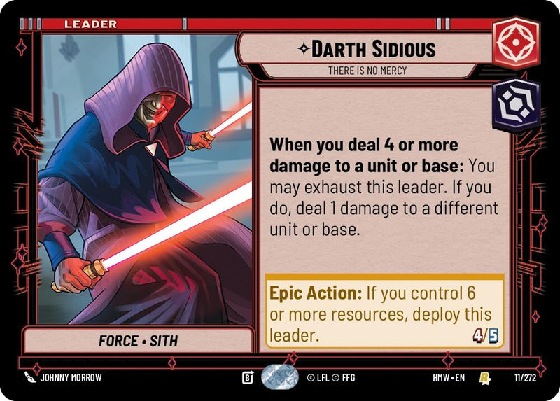 Image for Darth Sidious - There Is No Mercy (11/272) (HMW) - Star Wars: Unlimited