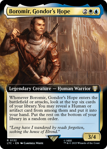 Boromir, espoir du Gondor (Extended Art) [Le Seigneur des Anneaux : Chroniques de la Terre du Milieu Commander]