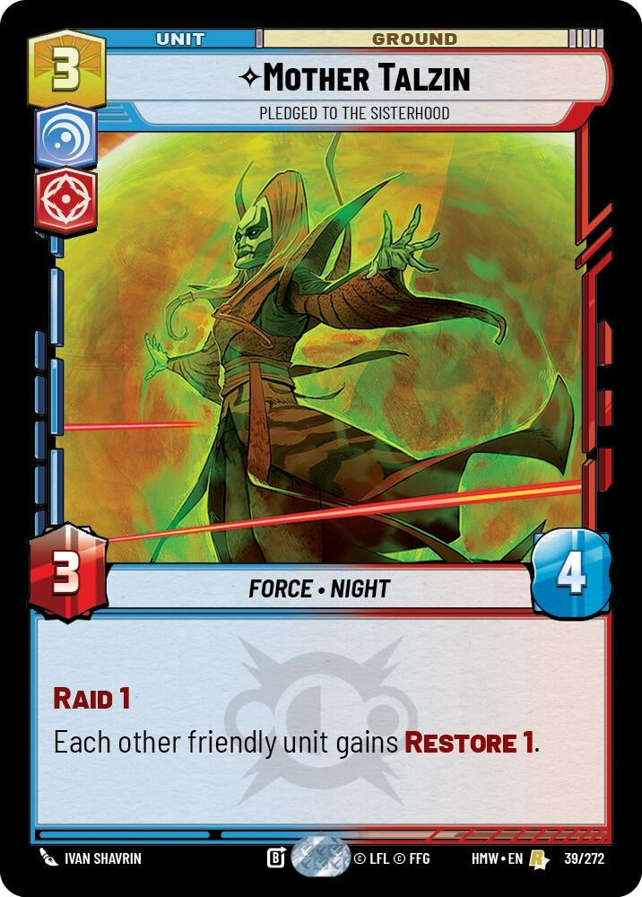 Image for Mother Talzin - Pledged to the Sisterhood (39/272) (HMW) - Star Wars: Unlimited
