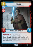 Image for Dooku - Corruption Must Be Eradicated (42/272) (HMW) - Star Wars: Unlimited