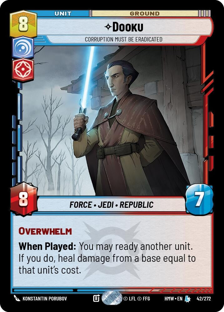 Image for Dooku - Corruption Must Be Eradicated (42/272) (HMW) - Star Wars: Unlimited