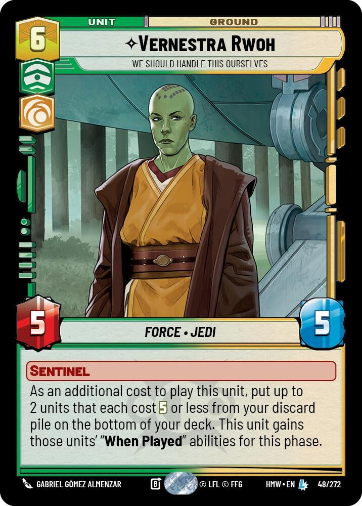 Image for Vernestra Rwoh - We Should Handle This Ourselves (48/272) (HMW) - Star Wars: Unlimited