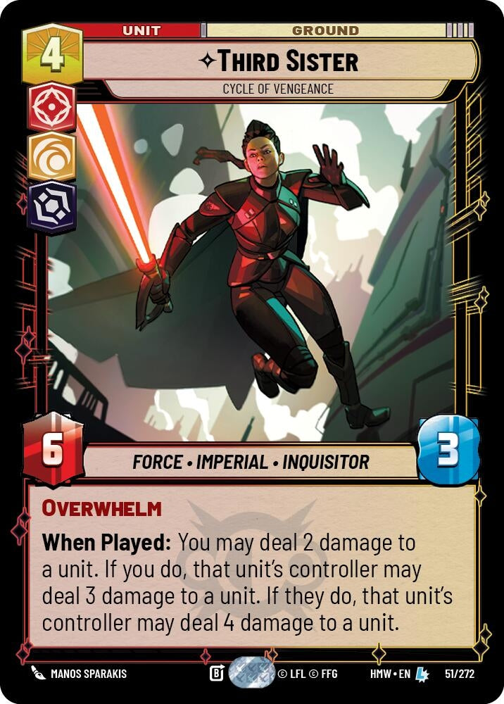 Image for Third Sister - Cycle of Vengeance (51/272) (HMW) - Star Wars: Unlimited