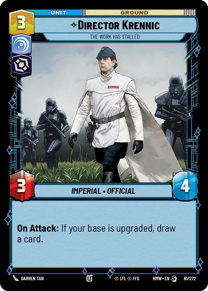 Image for Director Krennic - The Work Has Stalled (61/272) (HMW) - Star Wars: Unlimited