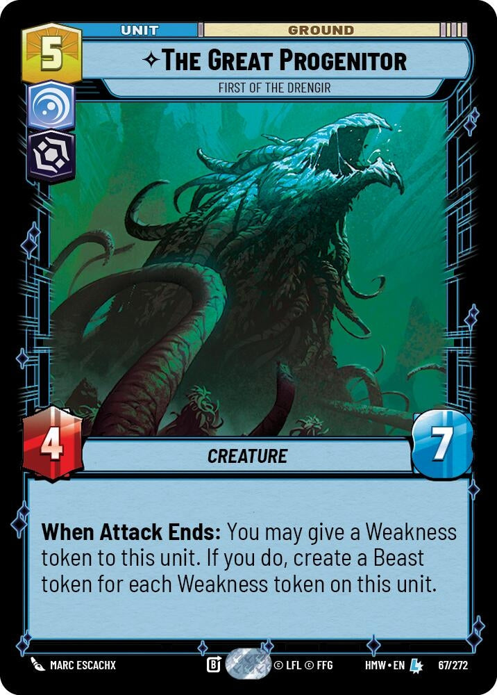 Image for The Great Progenitor - First of the Drengir (67/272) (HMW) - Star Wars: Unlimited