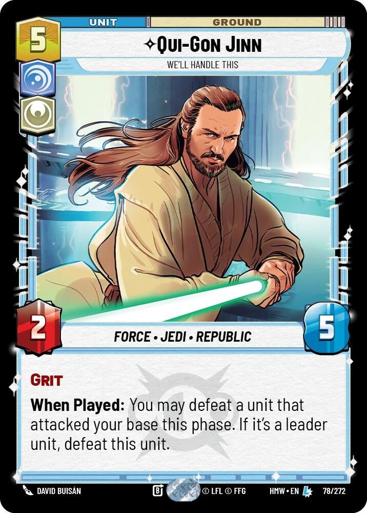 Image for Qui-Gon Jinn - We'll Handle This (78/272) (HMW) - Star Wars: Unlimited