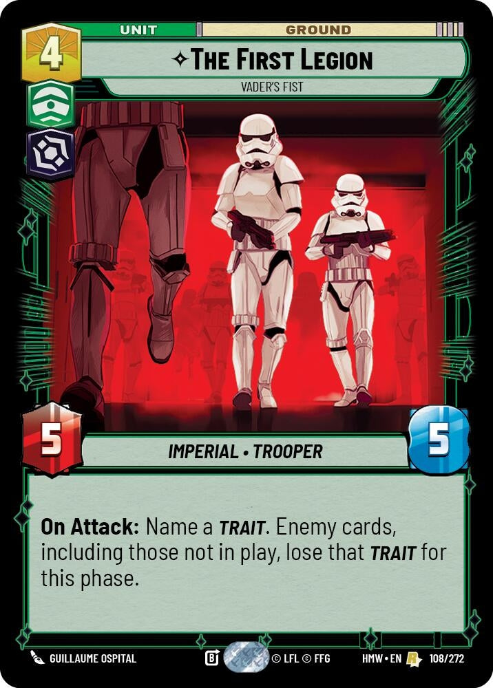 Image for The First Legion - Vader's Fist (108/272) (HMW) - Star Wars: Unlimited