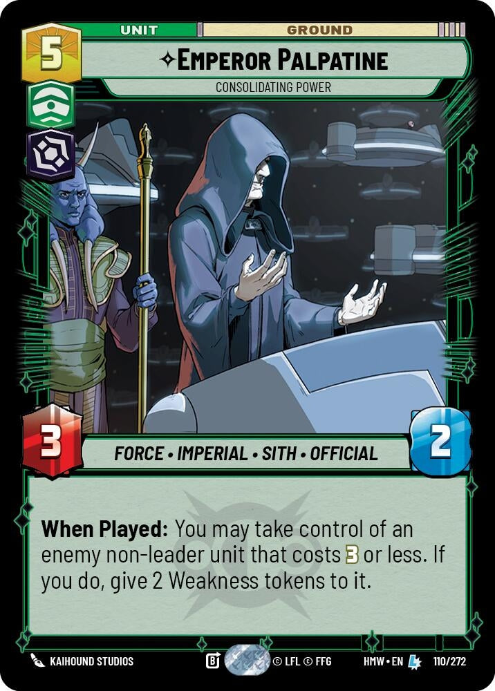 Image for Emperor Palpatine - Consolidating Power (110/272) (HMW) - Star Wars: Unlimited
