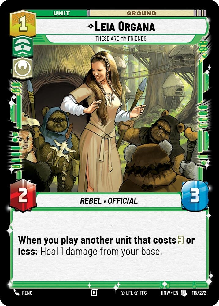 Image for Leia Organa - These Are My Friends (115/272) (HMW) - Star Wars: Unlimited