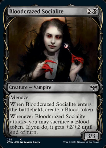 Socialité enloquecida por la sangre (Marco de colmillos de exhibición) [Innistrad: Voto Carmesí]