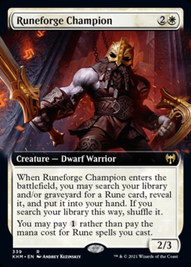 Champion de la forge runique (Illustration étendue) [Kaldheim]