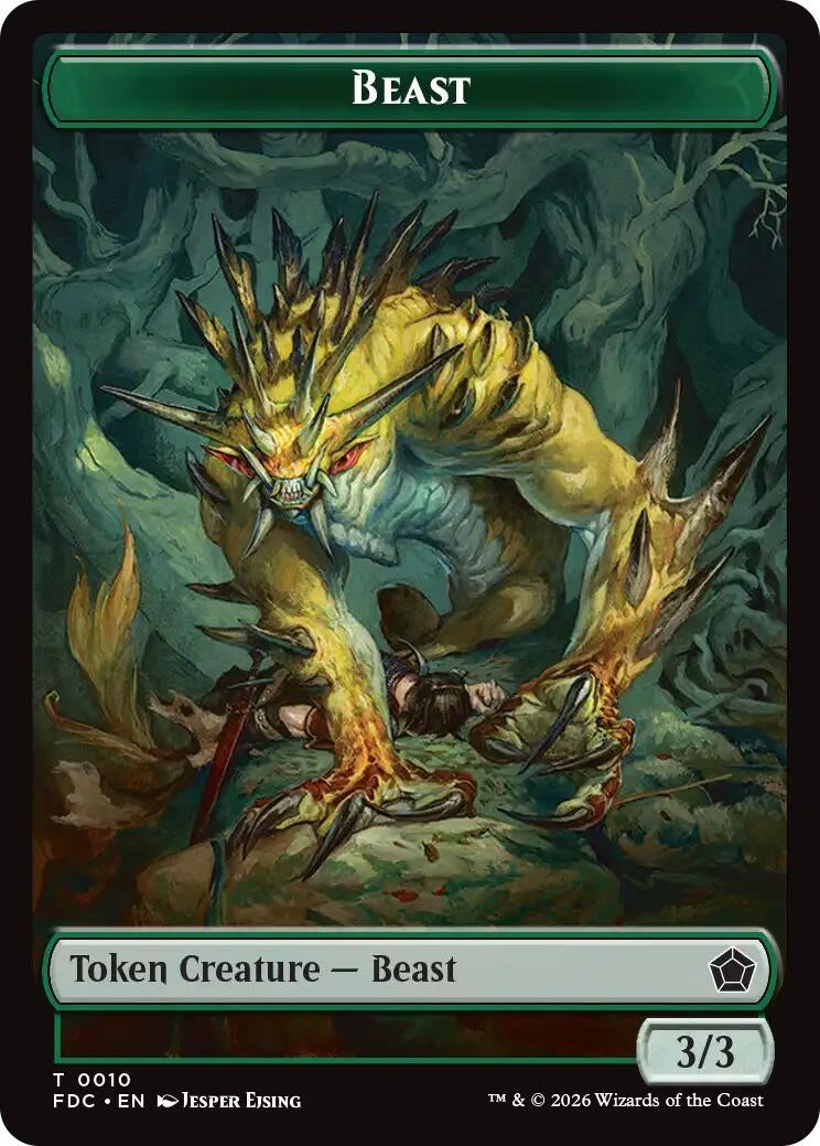 Image for Beast // Phyrexian Beast Double-Sided Token (10 // 11) (FDC) - Magic: The Gathering