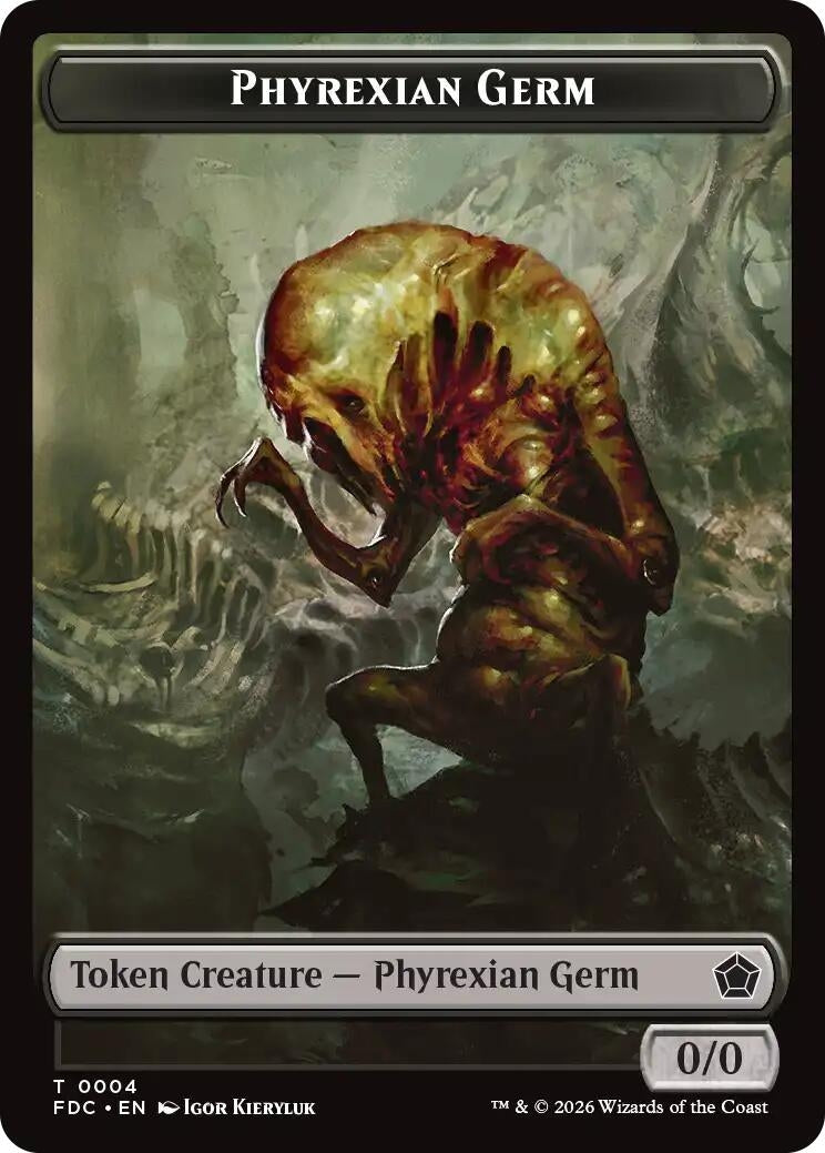 Image for Phyrexian Germ // Phyrexian Beast Double-Sided Token (4 // 11) (FDC) - Magic: The Gathering