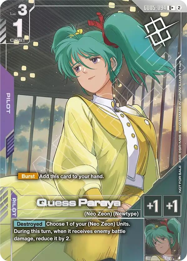 Image for Quess Paraya (Store Tournament Winner Pack 06) (GD05-094) (GCG-PR) - Gundam Card Game