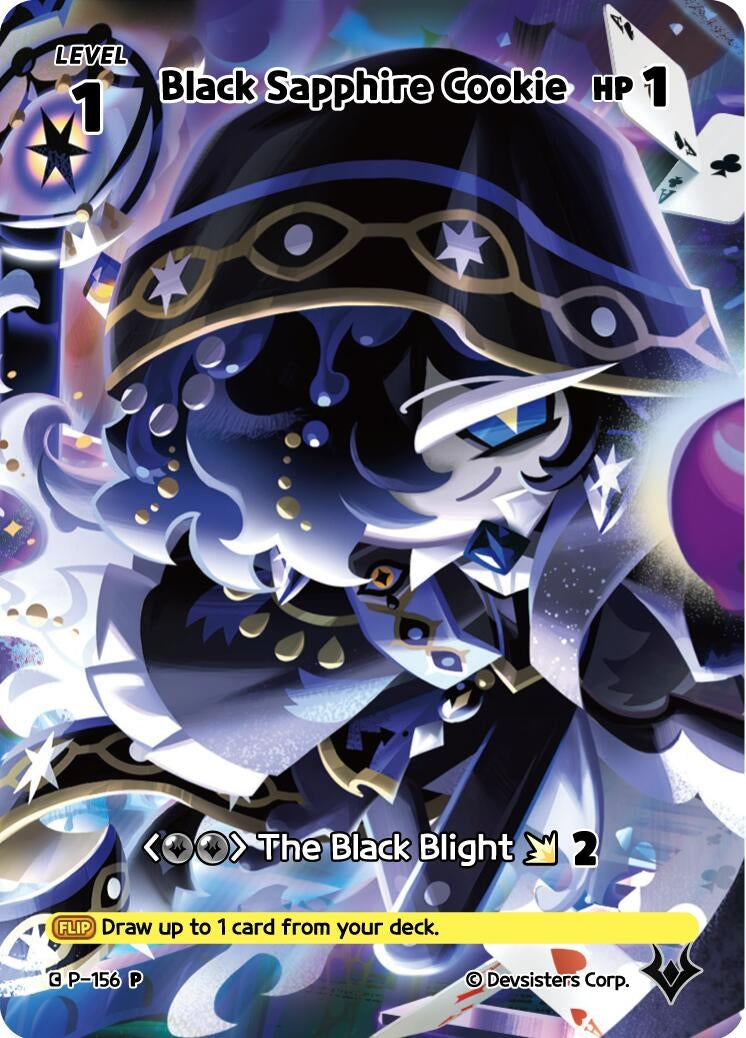 Image for Black Sapphire Cookie (156) (P-156) (P) - CookieRun: Braverse TCG