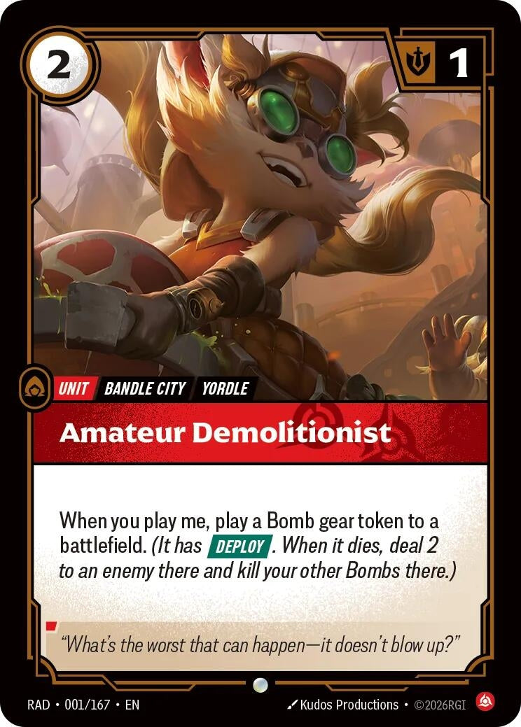 Image for Amateur Demolitionist (001/167) (RAD) - Riftbound: League of Legends Trading Card Game