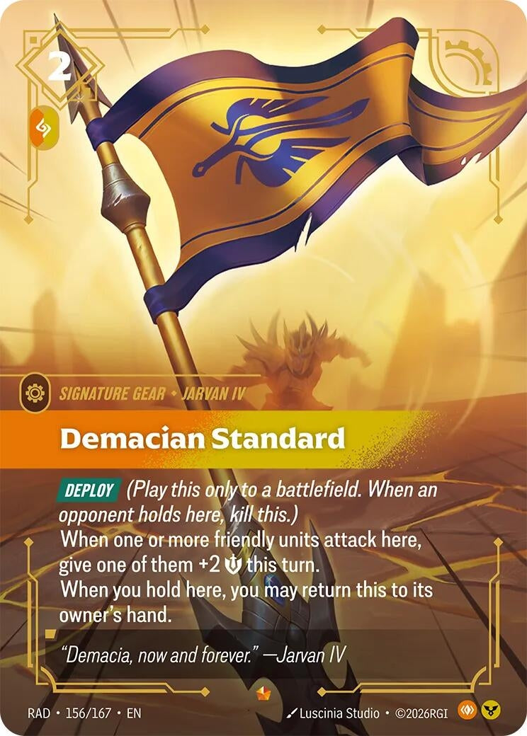 Image for Demacian Standard (156/167) (RAD) - Riftbound: League of Legends Trading Card Game