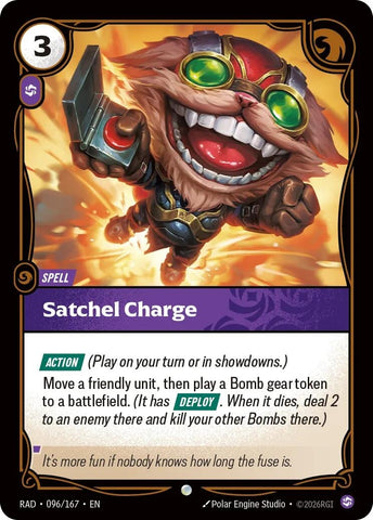 Image for Satchel Charge (096/167) (RAD) - Riftbound: League of Legends Trading Card Game