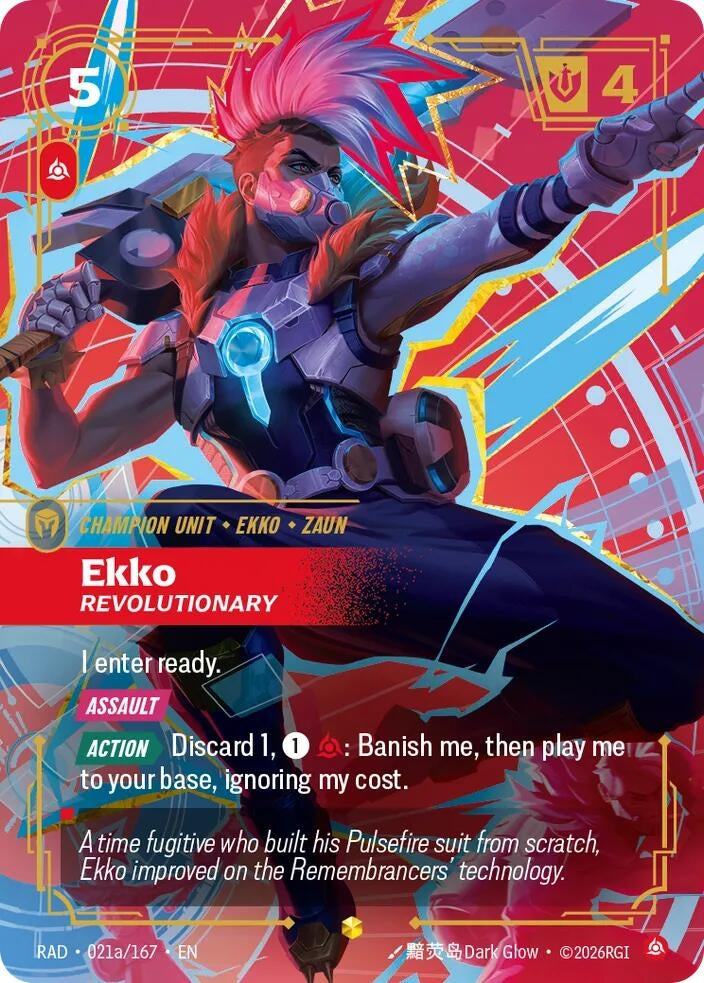 Image for Ekko, Revolutionary (Alternate Art) (021a/167) (RAD) - Riftbound: League of Legends Trading Card Game