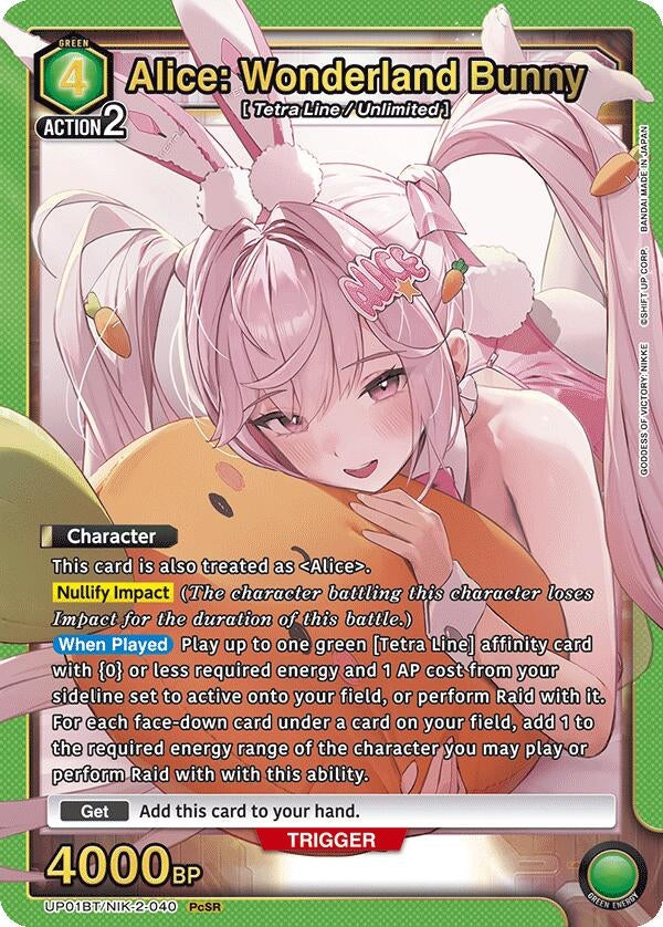 Image for Alice: Wonderland Bunny (UP01BT/NIK-2-040) (UP01BT) - Union Arena