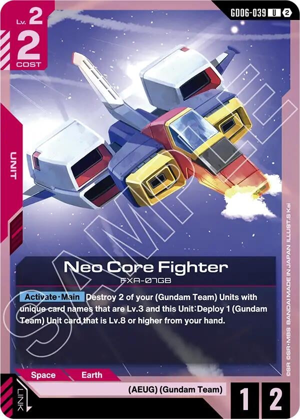 Image for Neo Core Fighter (GD06-039) (GD06) - Gundam Card Game
