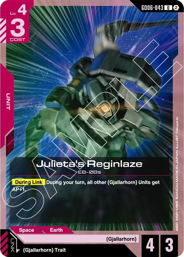 Image for Julieta's Reginlaze (GD06-043) (GD06) - Gundam Card Game