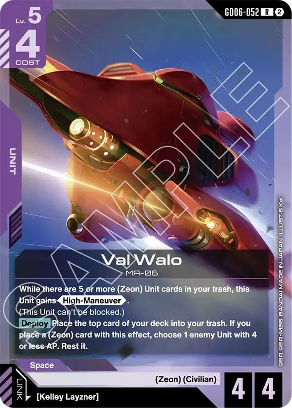 Image for Val Walo (GD06-052) (GD06) - Gundam Card Game