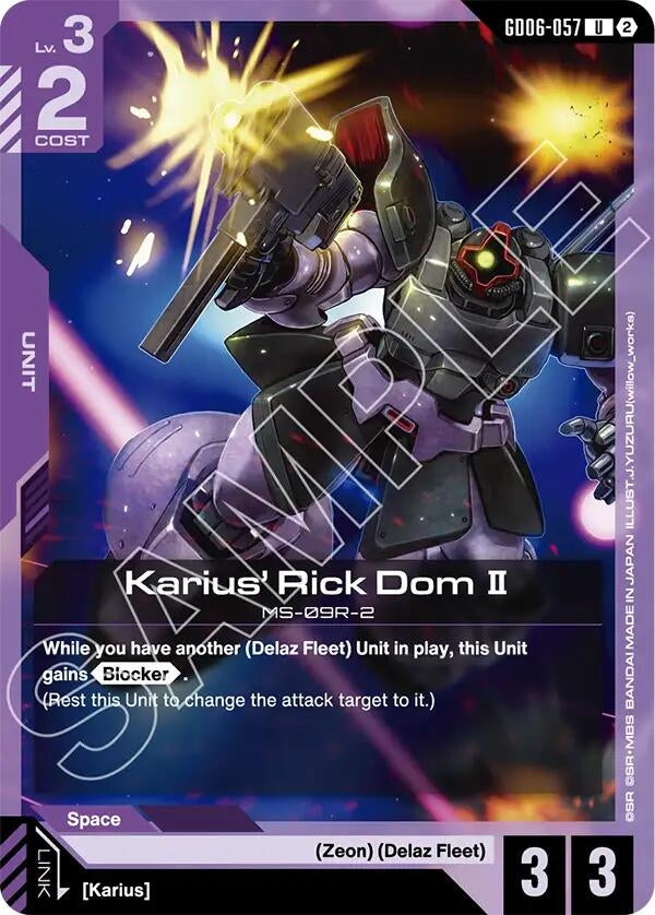 Image for Karius' Rick Dom II (GD06-057) (GD06) - Gundam Card Game