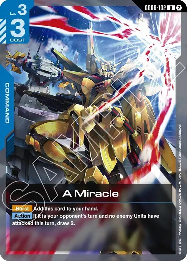 Image for A Miracle (GD06-102) (GD06) - Gundam Card Game