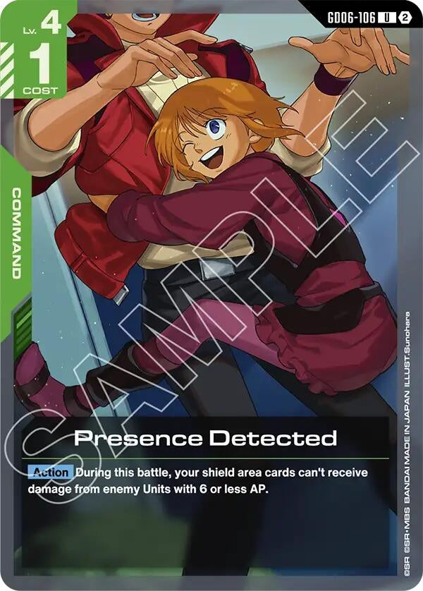 Image for Presence Detected (GD06-106) (GD06) - Gundam Card Game